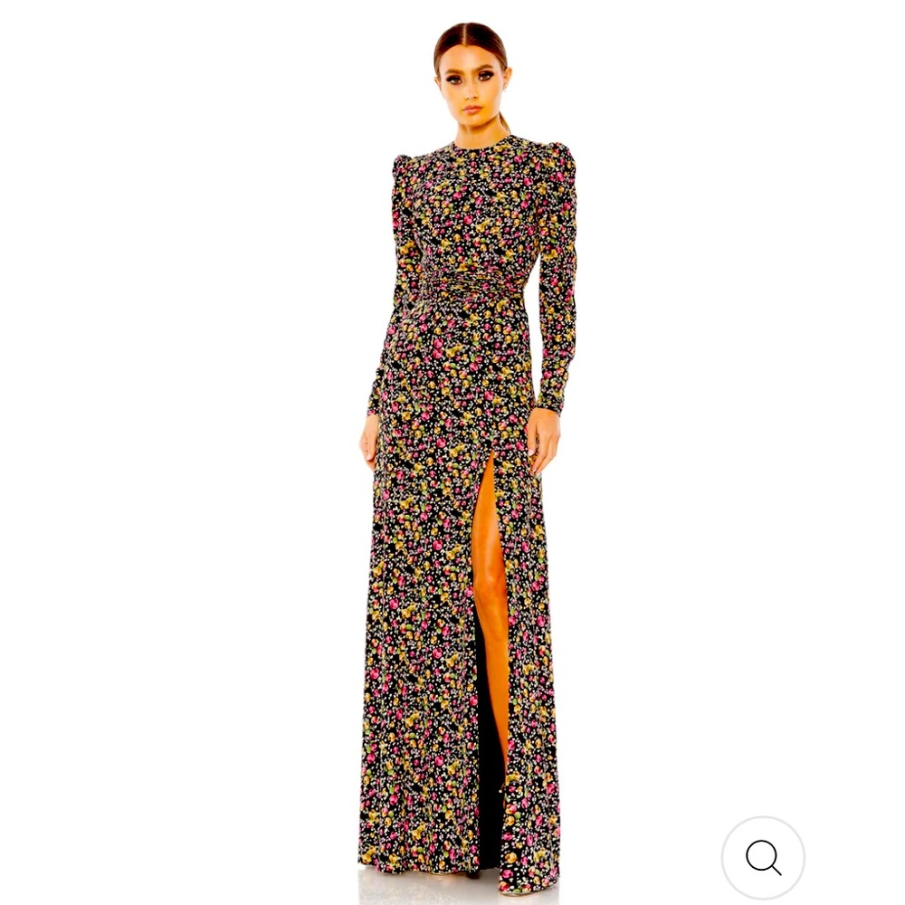 Ieena for Mac Duggal long sleeved floral maxi dress NWT size 18
